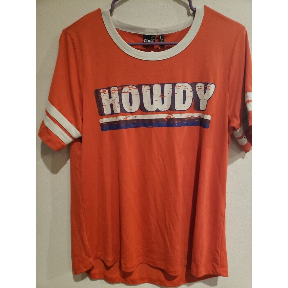 NWT Cruel Denim Womens Graphic Howdy T-shirt Size L